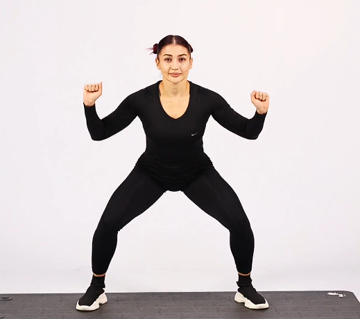 How to do a half squat spread exercise